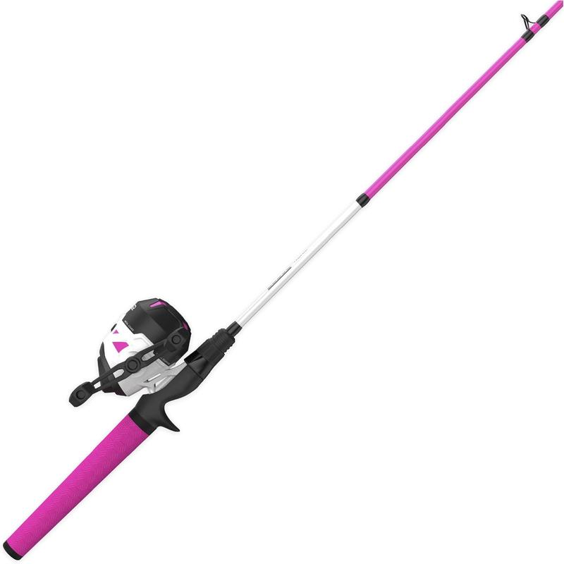 Zebco Roam 6'6 Baitcast Combo, Medium Heavy, Right-Hand, Pink, Pre-spooled 12 lb  21-42691