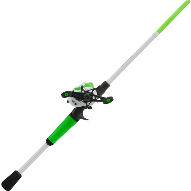 Zebco Roam Baitcast Rod & Reel Combo, 6'6" Medium-Heavy Fast, Right-Hand, Green, Size 100  21-42689