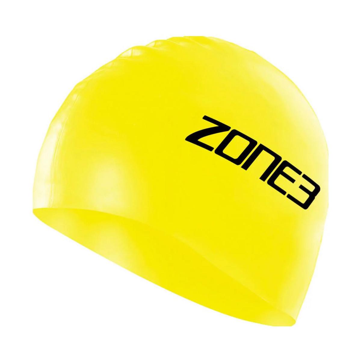 Zone 3 Unisex Silicone Swim Cap (Hi-Vis Yellow)